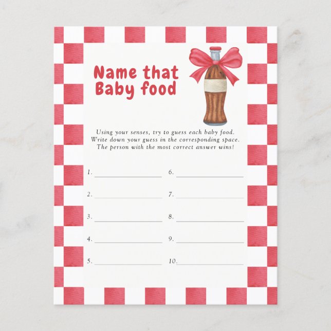 Name that baby food Soda Bottle (正面)