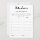 Name That Baby Tune Game, Baby Shower Music Game 招待状 (正面)