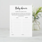 Name That Baby Tune Game, Baby Shower Music Game 招待状 (スタンド正面)