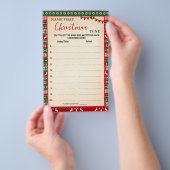 Name that Christmas Tune Game Ugly Sweater Card チラシ (ハンドル)