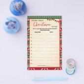 Name that Christmas Tune Game Ugly Sweater Card チラシ (シングル)