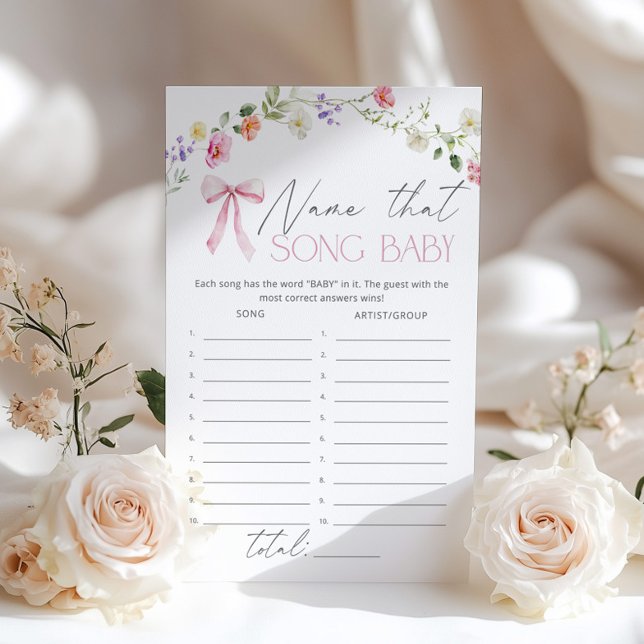 Name that Song Baby Wildflower baby shower game (クリエイターアップロード済み)