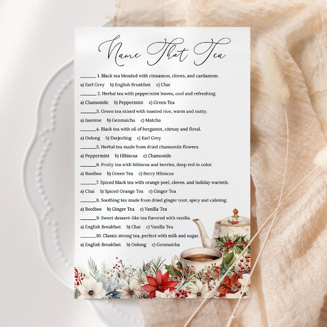 Name That Tea Christmas Tea Party Holiday Game (クリエイターアップロード済み)