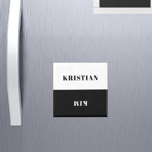 Name to do chores reminder白黒 マグネット