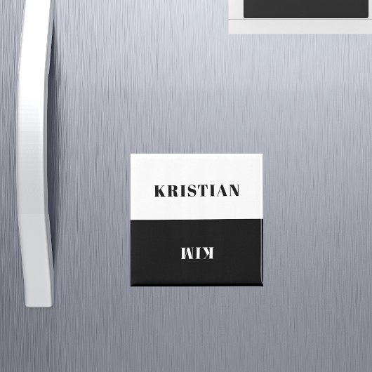 Name to do chores reminder白黒 マグネット