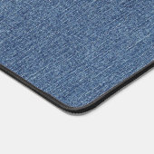 Name || Trendy Minimalist Blue Denim Print  デスクマット (コーナー)