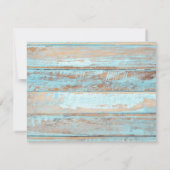 Name || Turquoise Weathered Wood Frame ノートカード (裏面)