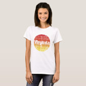 Name Viriginia Vintage Sonnenuntergang Sonne Tシャツ (正面フル)