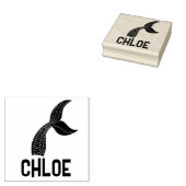 Name with Mermaid Tail Signature Stamp ラバースタンプ (押印)