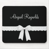 Name with White Ribbon and Bow マウスパッド (正面)