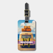 Name World Traveler Car | Custom Monogram Initial  ラゲッジタグ (正面縦)