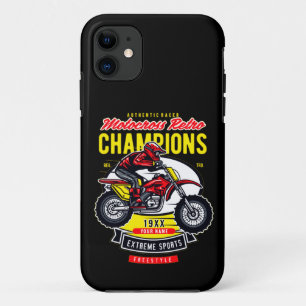 Name Yearモトクロスレトロチャンピオンズライダーの追加 iPhone 11 ケース