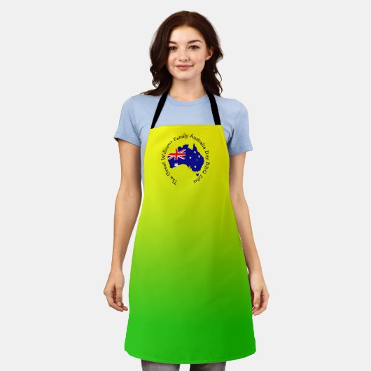 Name Year Australia Day BBQの追加 エプロン (着用した状態)
