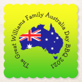 Name Year Australia Day BBQの追加 ペーパーコースター (正面)