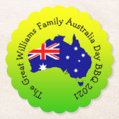 Name Year Australia Day BBQの追加 ペーパーコースター (正面)