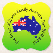 Name Year Australia Day BBQの追加 ペーパーコースター (正面)