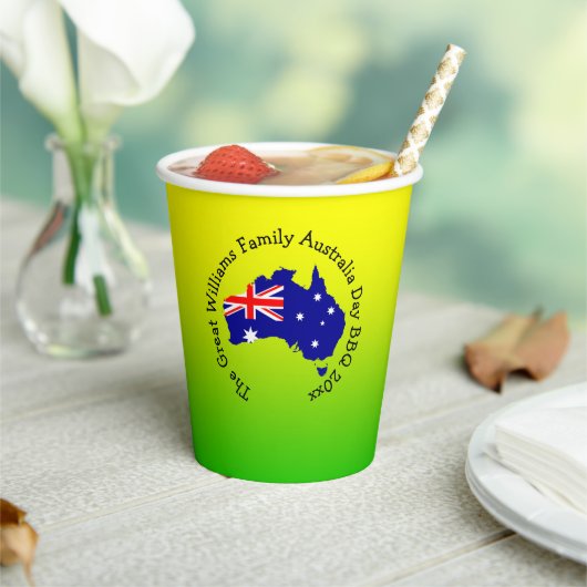 Name Year Australia Day BBQの追加 紙コップ (インサイチュ)