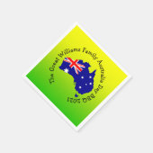 Name Year Australia Day BBQカクテルの追加 スタンダードカクテルナプキン (角)