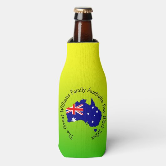 Name Year Australia Day BBQ Stubby Holderの追加 ボトルクーラー (ボトル正面)