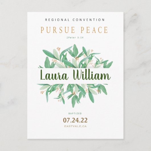 NameCustomized 2022 JWコンベンションバプティスポストカード ポストカード (正面)