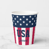 Named Stars and Stripes赤白青 紙コップ (裏面)