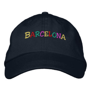 Namedrop Nation_Barcelona-数々のcolored 刺繍入りキャップ