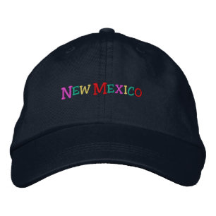 namedrop Nation_New Mexico数々の – 色 刺繍入りキャップ