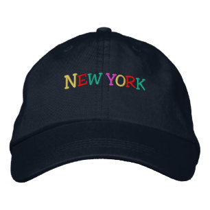 Namedrop Nation_New York数々の – 色 刺繍入りキャップ
