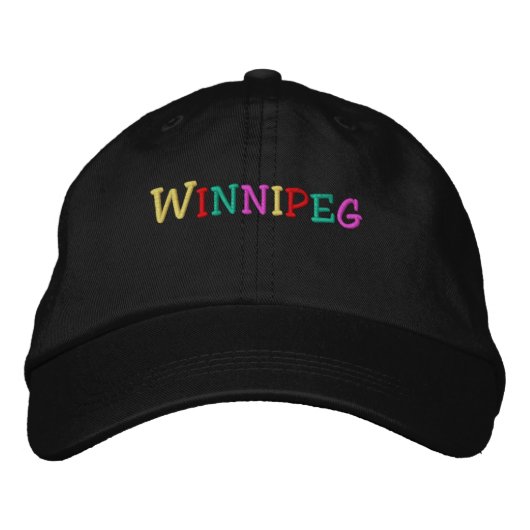 Namedrop Nation_Winnipeg-数々のcolored 刺繍入りキャップ (正面)