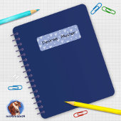 Namensaufkleber eckig - Herzchen lila blau ラベル