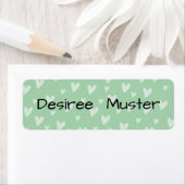 Namensaufkleber eckig - Herzchen mint grün ラベル (インサイチュ)
