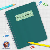 Namensaufkleber eckig - Herzchen mint grün ラベル