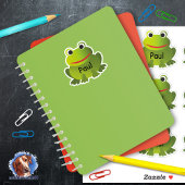 Namensaufkleber Frosch | 9 Kontur - シール