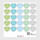 Namensaufkleber Kleine Herzen 1 | Form - Aufkleber シール (シート)