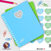 Namensaufkleber Kleine Herzen 1 | Form - Aufkleber シール