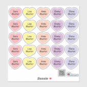 Namensaufkleber Kleine Herzen 2 | Form - Aufkleber シール (シート)