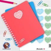 Namensaufkleber Kleine Herzen | Form - Aufkleber シール