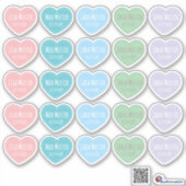 Namensaufkleber Kleine Herzen | Form - Aufkleber シール (正面)