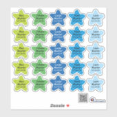 Namensaufkleber Kleine Sterne 2 | Form - Aufkleber シール (シート)