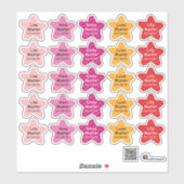 Namensaufkleber Kleine Sterne 3 | Form - Aufkleber シール (シート)