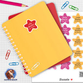 Namensaufkleber Kleine Sterne 3 | Form - Aufkleber シール