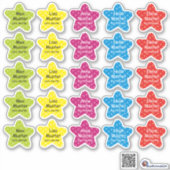 Namensaufkleber Kleine Sterne | Form - Aufkleber シール (正面)