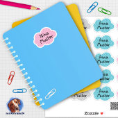 Namensaufkleber Kleine Wolken | Form - シール