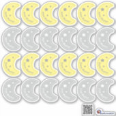 Namensaufkleber Kleiner Mond | 24 Form - Aufkleber シール (正面)