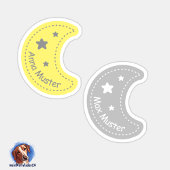 Namensaufkleber Kleiner Mond | 24 Form - Aufkleber シール