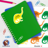 Namensaufkleber Langhals Dino 4 | Form - Aufkleber シール