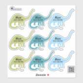 Namensaufkleber Langhals Dino | Kontur - Aufkleber シール (シート)