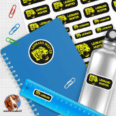 Namensaufkleber - Set Tiger - gelb schwarz - 24 シール