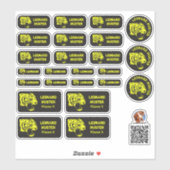 Namensaufkleber - Set Tiger - gelb schwarz - 24 シール (シート)