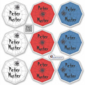 Namensaufkleber Spinne mit Netz | 9 Kontur - シール (正面)